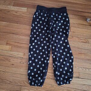 FEELING FESTIVE SKULL PRINT TRACK PANTS/SWEATPANTS Size M